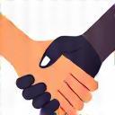 Hands joined icon representing Community